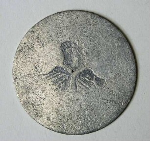 Runde Platte mit Zinnmarken