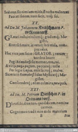 XXI. Ad Dn. M. Petrum Dietzschen