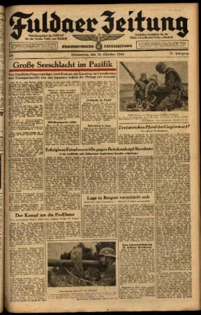 Ausgabe vom Donnerstag, den 26. Oktober 1944.