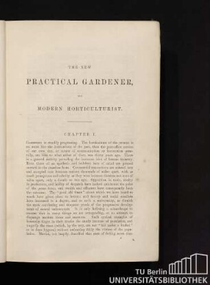 The New Practical Gardener, And Modern Horticulturist. Chapter I.
