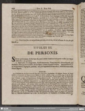 Titulus III. De Personis