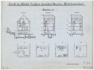 Technische Zeichnung : Projekt der Mühle für Herrn Engelbert Merscher, Mittelreidenbach