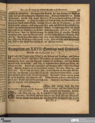 Evangelium am XXVII. Sonntage nach Trinitatis.