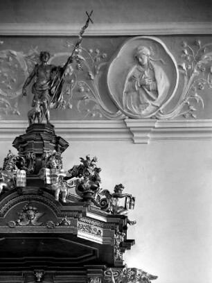 Schalldeckel mit Johannes dem Täufer