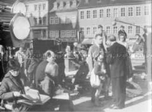 Dreharbeiten zum DEFA-Film "Hände hoch oder ich schieße" in Naumburg