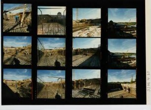Kanalbrücke über die Weser - Unterbauten - Mittellandkanal, Minden, 1994