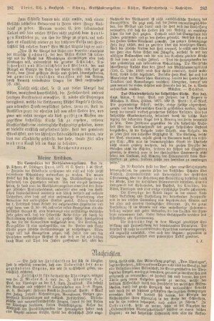 281-282 Kleine Kritiken