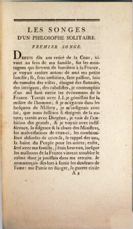 Les songes d'un philosophe solitaire