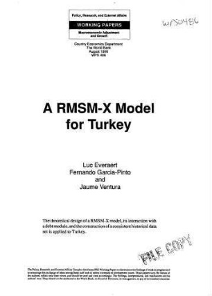 A RMSM-X model for Turkey