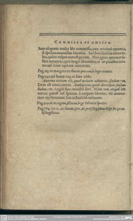 Commissa Et Omissa