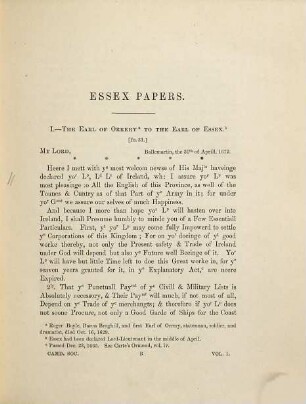 Essex papers, 1. 1672 - 1679