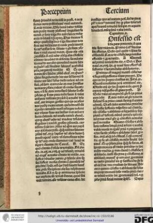 [C]onfessio est secunda pars penitentie, de qua tria sunt videnda, primo qui eius fructus seu effectus...
