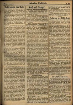 Zweite Ausgabe vom Freitag, den 17. Januar 1936.