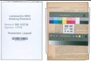 Entnazifizierung Leopold Ruessmann , geb. 01.07.1896 (Lehrer)