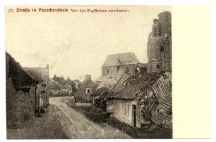 Nummerierte Kriegs-Erinnerungs-Karte: Nr. 7: Straße in Passchendaele