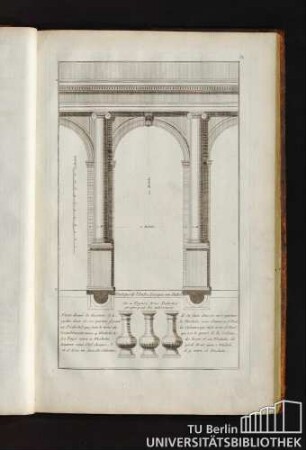 31. Portique de l'Ordre Ionique avec Piedestal.