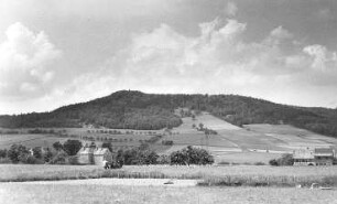 Sohland a. Rotstein. Blick von Hankes Windmühlengehöft auf den Rothstein