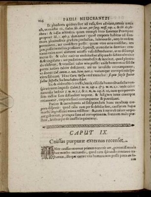 Caput IX. Caussas purpuræ externas recenset.