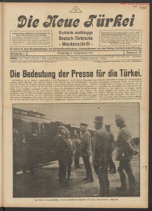Jahrgang 1. Dienstag, 4. September 1917. Nummer 30