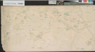 Sprockhövel (Sprockhövel) - Herzkamp (Sprockhövel) Übersichtskarte mit projektierten Straßen und Bergbaubereichen 1840 (1 : 2500) 62 x 289 kol. Zeichnung KSA Nr. 8