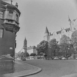 Bautzen. Blick vom Wendischen Graben/Töpferstraße in Richtung Reichenturm