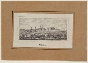Stadtansicht von Bautzen in Ostsachsen, Ansicht aus nördlicher Richtung