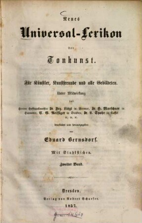 Neues Universal-Lexikon der Tonkunst : für Künstler, Kunstfreunde und alle Gebildeten, 2. Förster-M