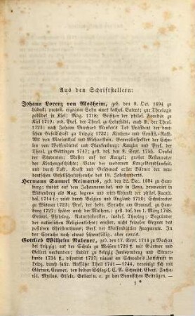 Die deutsche Prosa von Mosheim bis auf unsere Tage : eine Mustersammlung, 1. Von Mosheim bis Wilhelm von Humboldt