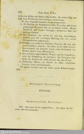Dreissigste Betrachtung. Strauss