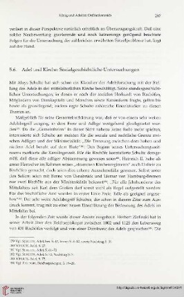 5.6. Adel und Kirche: Sozialgeschichtliche Untersuchungen
