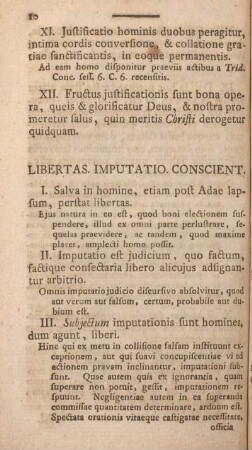 Libertas. Imputatio. Conscient.