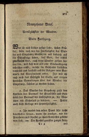 Neunzehnter Brief. - Zwanzigster Brief.
