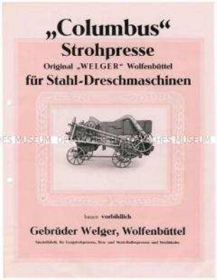 Strohpressen der Firma Welger