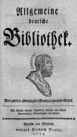 Des zwey und zwanzigsten Bandes zweytes Stück.
