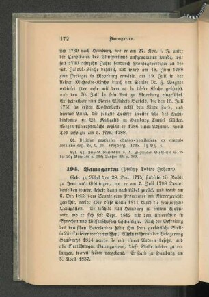 194. Baumgarten (Philipp Tobias Johann).