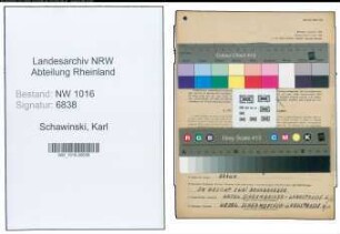 Entnazifizierung Karl Schawinski , geb. 26.03.1902 (Schlachthofarbeiter)