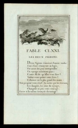 Fable CLXXI. Les Deux Pigeons.