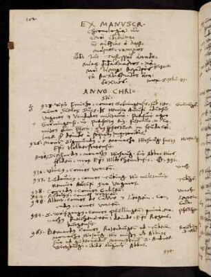 102-124, Chronologische Notizen zur württembergischen Geschichte, 927-1571