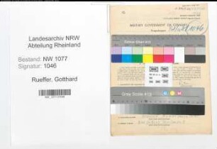 Entnazifizierung Gotthard Rueffer , geb. 08.10.1920 (Polizist)