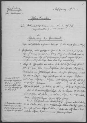 Grafenberg: Pfarrbericht 1932