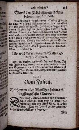 XXXI. Vom Fasten