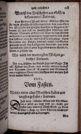 XXXI. Vom Fasten