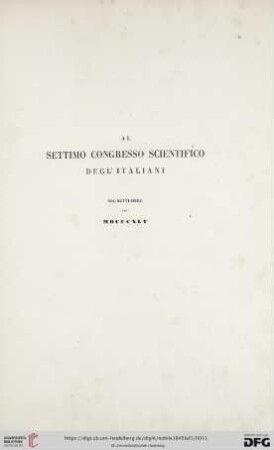 Al settimo congresso scientifico degl'italiani