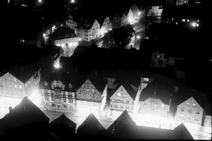 Heidenheim: Blick vom Schloss auf die nächtliche Stadt