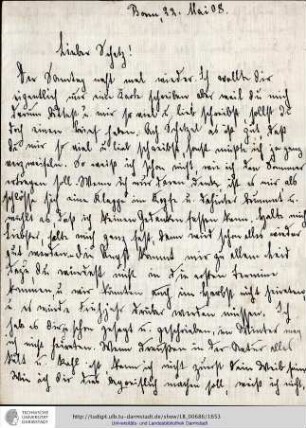 Brief vom 22.05.1908