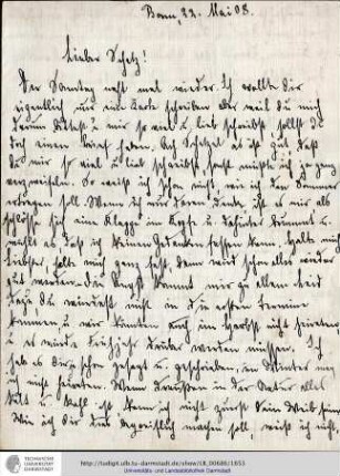 Brief vom 22.05.1908