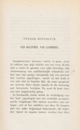 Tweede Hoofdstuk. Van Goltstein, van Landsberge