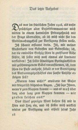 Das letzte Aufgebot