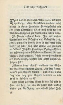 Das letzte Aufgebot