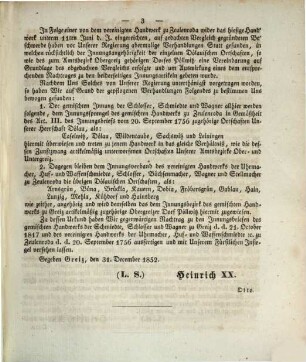 Gesetzsammlung für das Fürstenthum Reuß Älterer Linie. 1853